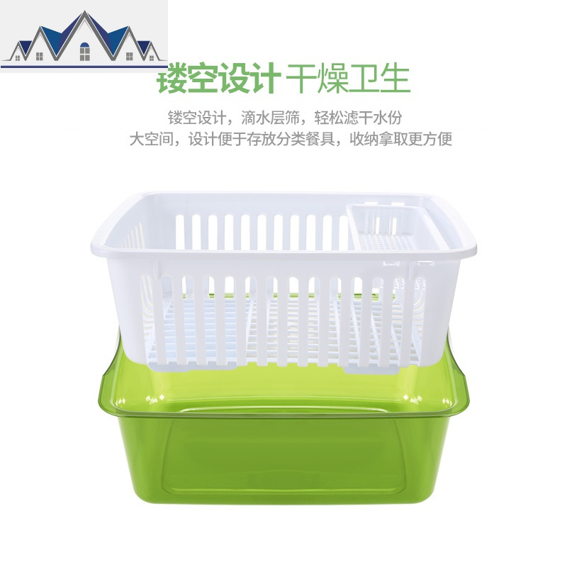 厨房收纳架置物架家用碗架装碗筷收纳箱抖音沥水架特大号碗柜 三维工匠