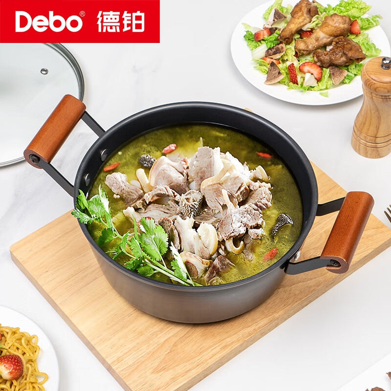 德铂(Debo)富兰克林锅具套装不粘炒锅煎锅汤锅三件套装厨具DEP-701高清大图