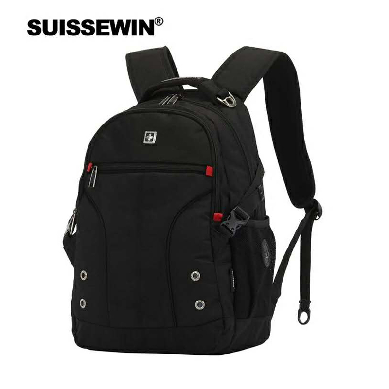 SUISSEWIN瑞士经典时尚商务休闲多功能潮流双肩包背包SN9016