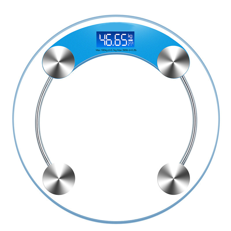 [电池款]金妙智能体重秤 智能健康秤体重秤电子秤蓝色圆秤电池款