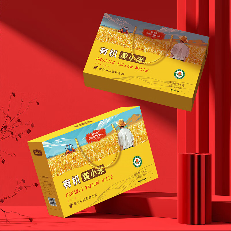 “粮大亨 [ 有机黄小米礼盒 ]”高清大图