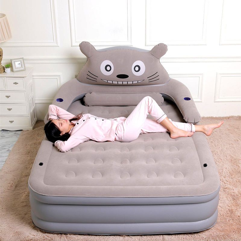 龙猫充气床垫榻榻米床双人家用气垫床单人户外卡通可爱折叠床