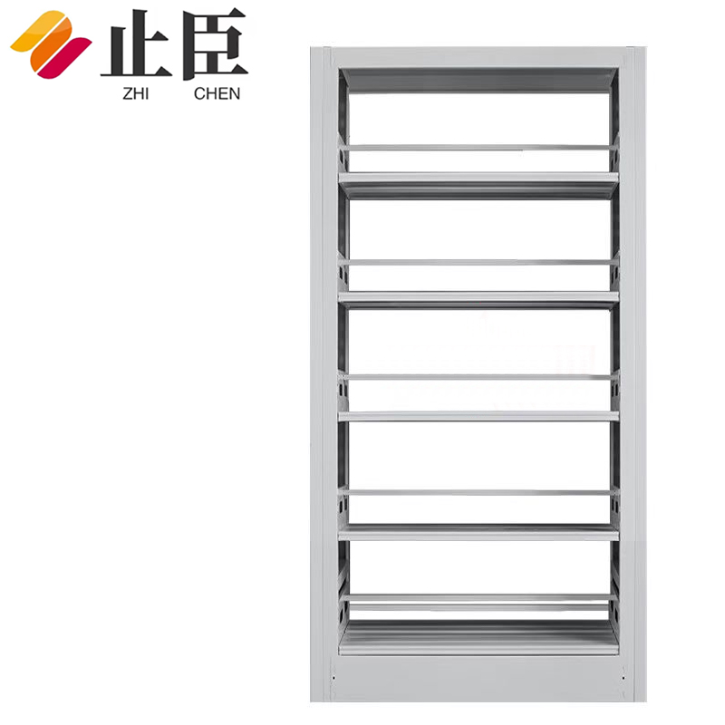 止臣 书架 钢制书架学校图书馆书店书籍室阅览室书架展示架书柜资料架柜 主架高清大图