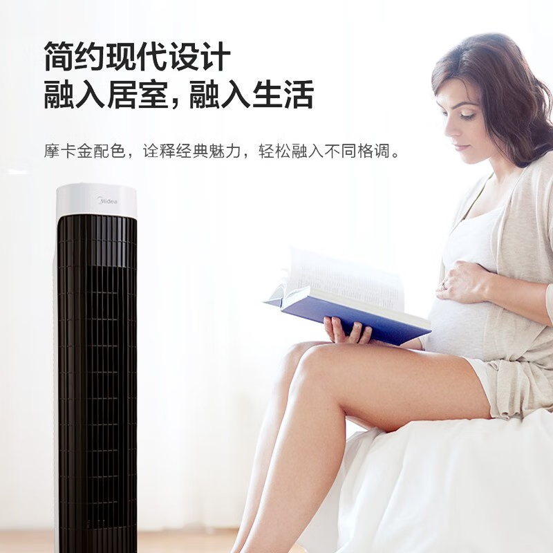 美的(Midea)塔扇FZA10WA 办公室家用电风扇 可预约定时落地扇高清大图