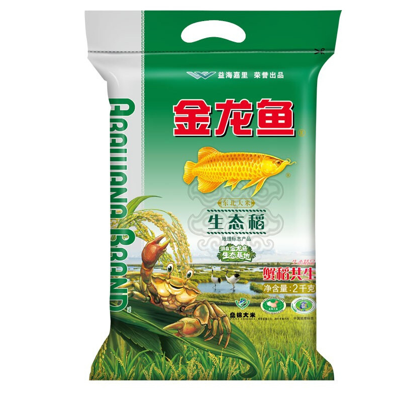 金龙鱼 生态稻大米东北大米蟹稻共生稻米2kg