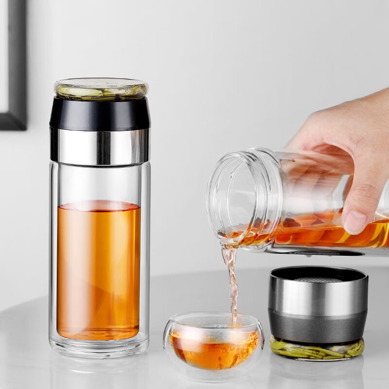 百斯克 BSK-BB222640 尊享泡茶师双层玻璃杯 260ml(单位:个)