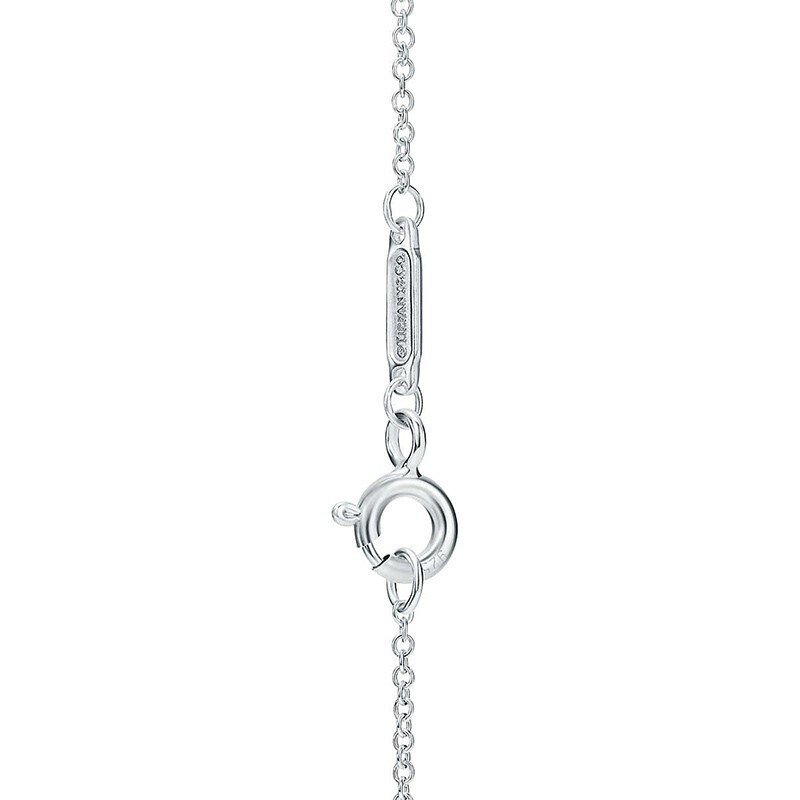 Tiffany&Co.:蒂芙尼经典款S925银红色珐琅双心项链链长41CM,45CM可调节