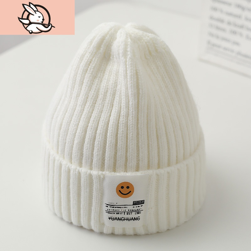 huayangtu婴儿帽子秋冬季幼儿护耳36个月儿童毛线帽俏皮可爱宝宝帽男