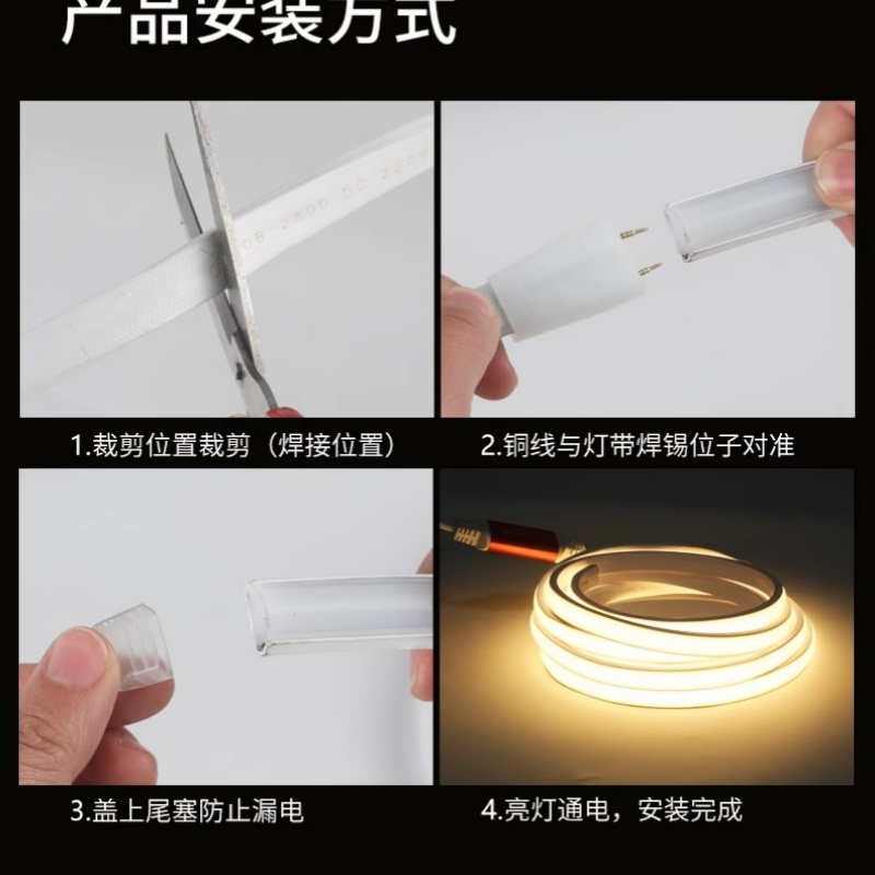 RDZM 防水软灯条 LED灯带(电压:220V)RDM0065 10米/条高清大图