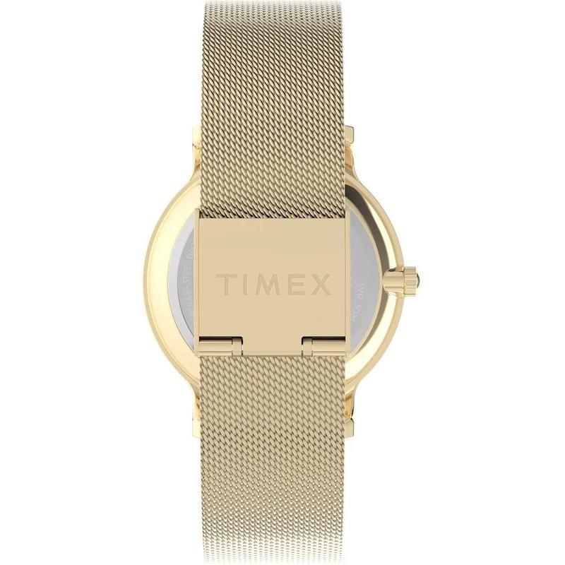 Timex /天美时石英指针款金色商务防水手表多功能都市休闲腕表
