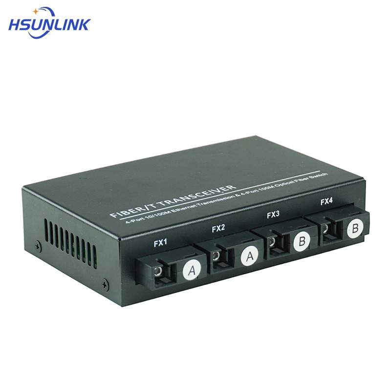 HSUNLINK 光口交换机 HS-4*4Gigabit 台高清大图