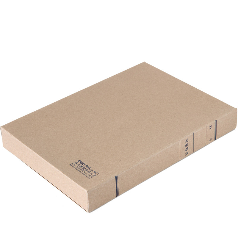 得力 5921 20只40mm250g牛皮纸文件盒 档案盒(黄) 310*220*40mm