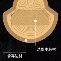 苏泊尔(SUPOR)砧板 乌檀木整木菜板 实木家用擀面案板方形切菜板 加厚大号45*3.0cm W453030AD1