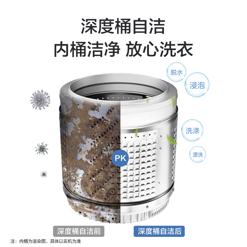 海尔(Haier) 13公斤 变频 全自动 波轮洗衣机 除菌螨 玻璃盖 仿手搓 后控 语音播报 XQB130-BS57B高清大图