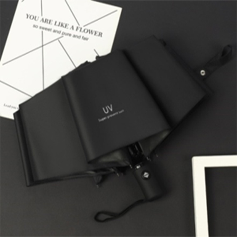 全自动钢骨玻纤 黑胶布 橡胶漆手柄 YF-Z2021001 晴雨两用伞