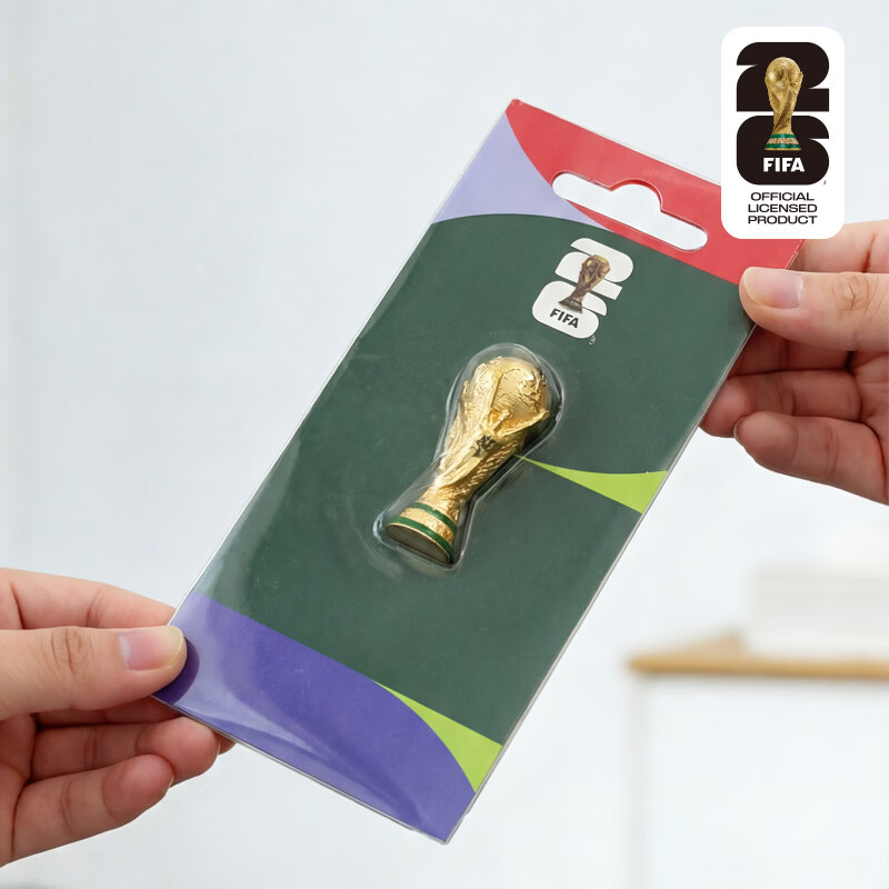 FIFA 2026美加墨世界杯官方纪念品45mm 2.5D金杯磁铁冰箱贴创意饰品大众版正版授权 F26-MT-0002高清大图
