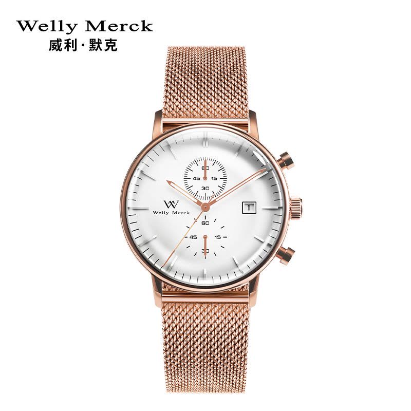 welly merck 威利默克手表男石英表超薄学生防水个性男式时尚潮流男表WM006M图片