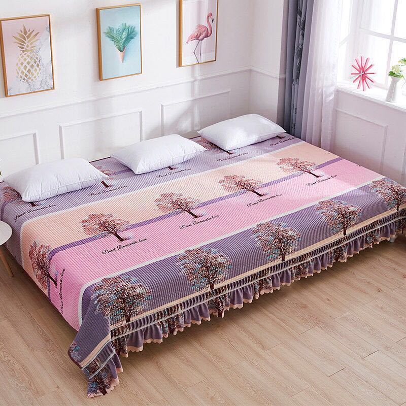 水晶绒床盖单暖加厚床罩榻榻米大炕单四季毯子防滑绒毯大床单