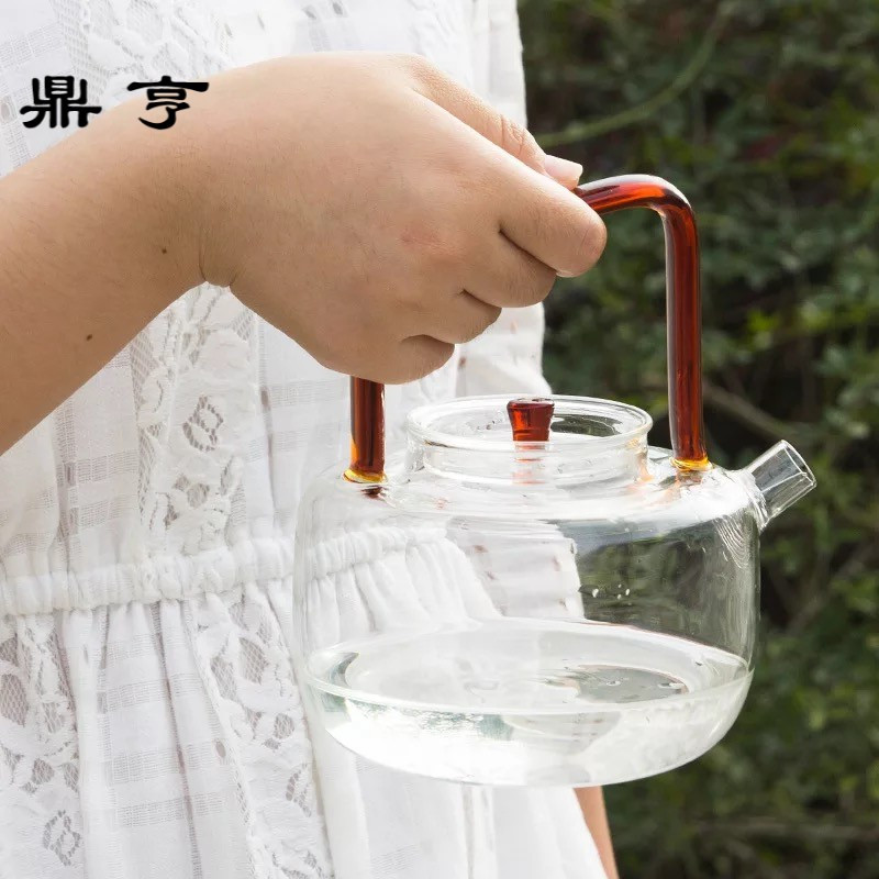 鼎亨玻璃烧水壶 煮茶器过滤泡茶壶高温耐热煮水提梁壶功夫茶具电