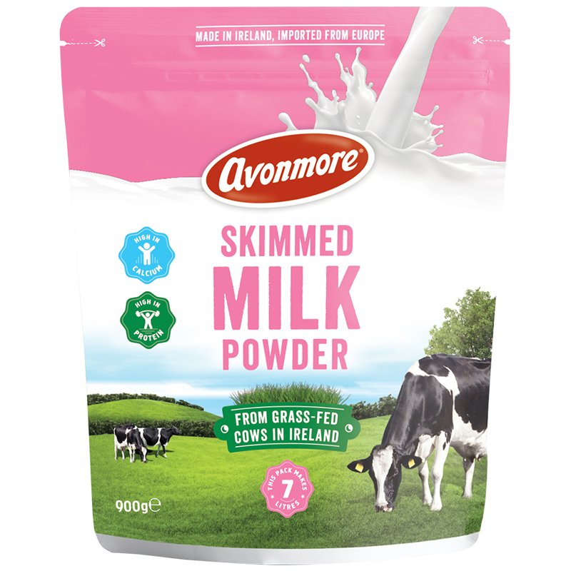 爱尔兰原装进口艾恩摩尔脱脂高钙奶粉900g学生成人早餐奶粉零脂肪