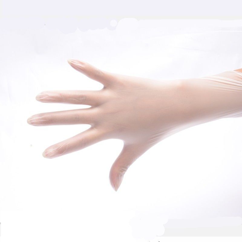 非一次性家务清洁手套餐饮检查劳保防水美容美发乳胶橡胶pvc|普通丁睛(超弹)100只 L码(适合男士)