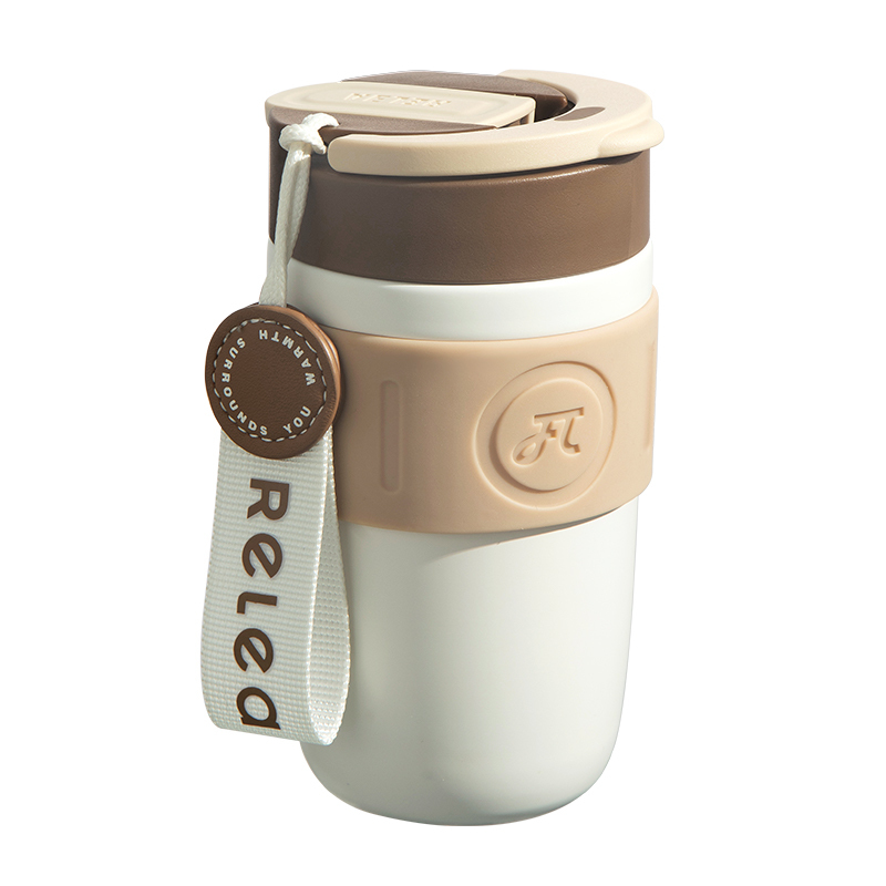 物生物(RELEA) 星语保温杯400ML咖色 JV012136-0400-KL
