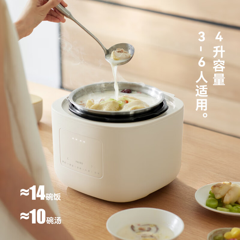 olayks.立时4L多功能电压力锅单胆 大地色 OLK-405D高清大图