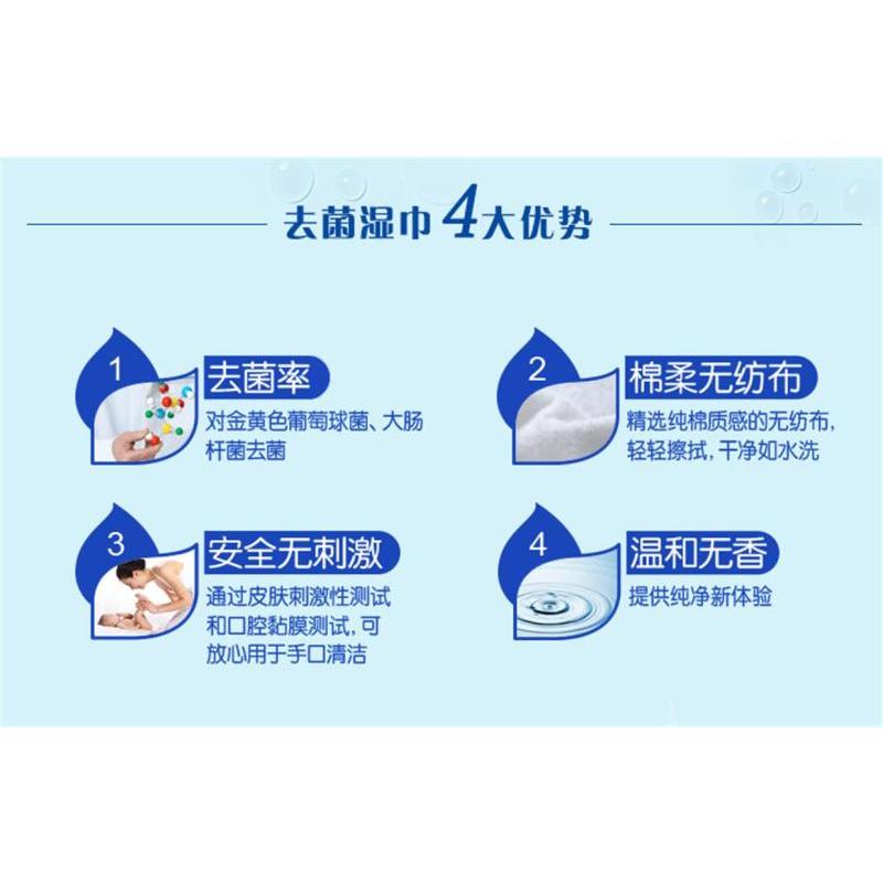 维达(Vinda)杀菌消毒湿巾家用无香酒精擦手湿纸巾 80片/包 单包装(12包/箱起售)zc