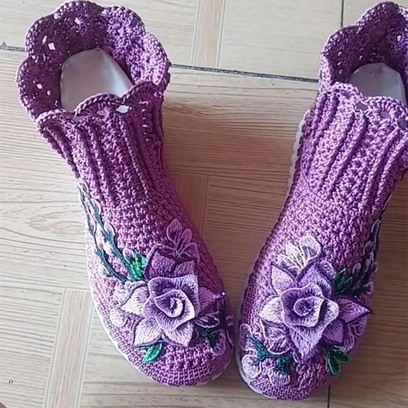 34 空心线钩鞋手工编材料包夏季水晶透明鞋底豆豆鞋小仙女靴子非成品