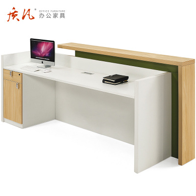 质凡前台收银台咨询台烤漆吧台新款接待台柜台店铺收银台公司前台接待台