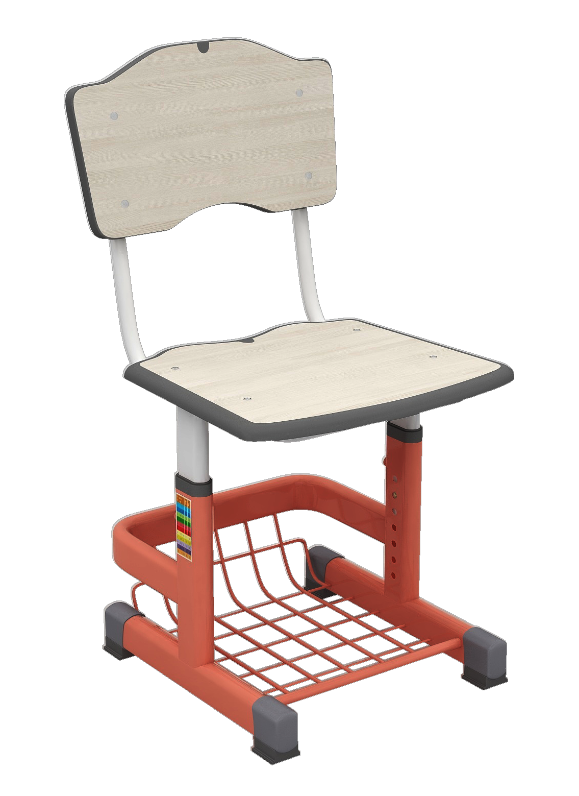 大风车 KZ111110D, KYL111310G 螺丝升降单人课桌椅学习桌 塑料或铁制桌斗高清大图