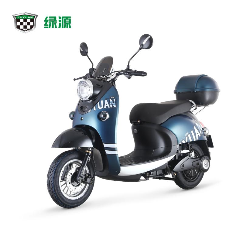 绿源(LUYUAN)小龟王电动车MH5成人男女电瓶车60V双人踏板长跑电动轻便摩托车 靠背 爱尔兰绿