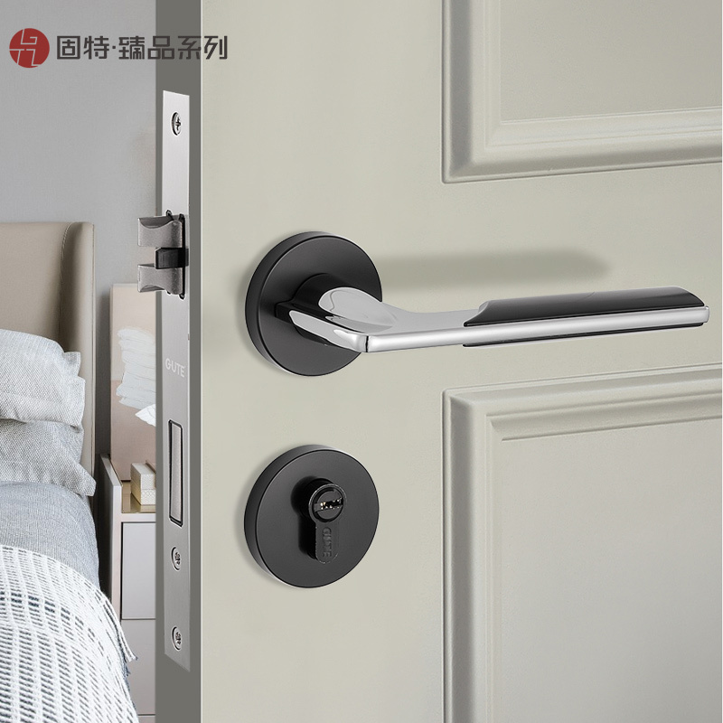 固特gute门锁室内卧室执手锁家用木门锁具简式轻奢门把手臻品系列962