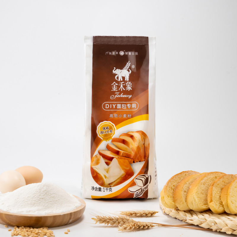 金禾象DIY面包专用粉高筋小麦粉1kg 家庭烘焙原料小包装面粉