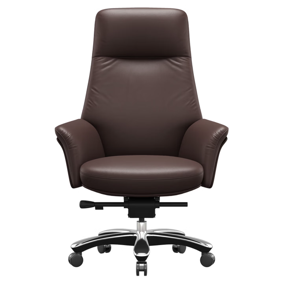 GUDONE办公椅升降旋转按摩椅高背大尺寸旋转舒适办公椅高清大图