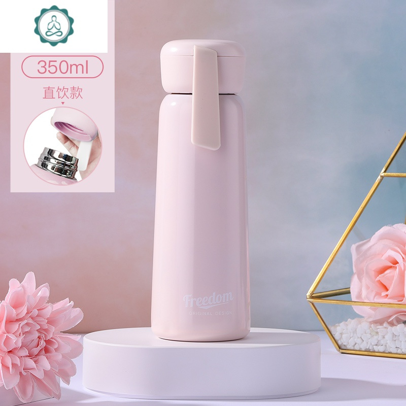 不锈钢保温水杯子瓶学生清新可爱简约女学生便携暖热瓶