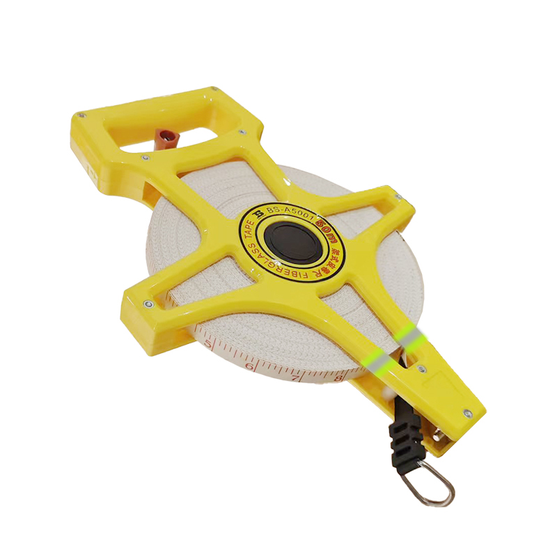 波斯(BOSI) 荧光系列架式玻璃纤维皮卷尺 50m 把高清大图