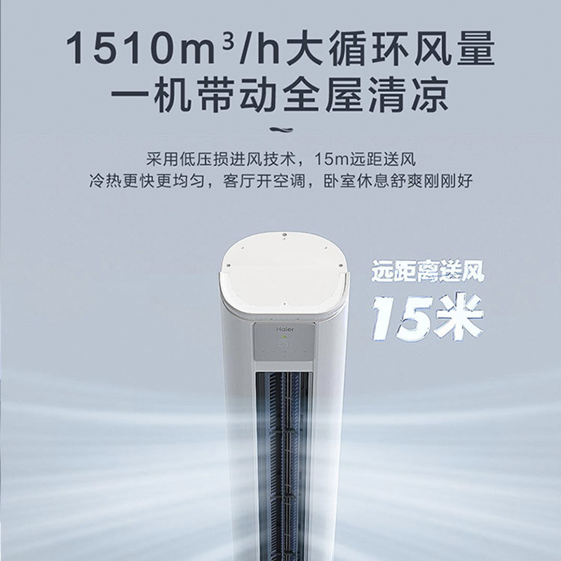 海尔3匹新1级能效除菌自清洁 防直吹 零冷风 家用空调柜机 KFR-72LW/A1FBA81U1套机