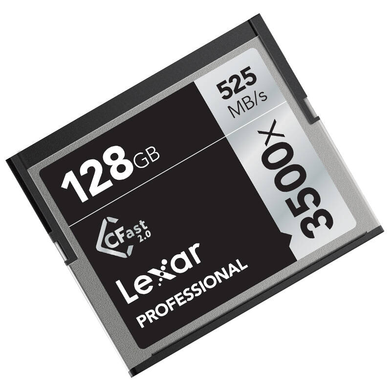 雷克沙(Lexar)128GB CFast 2.0卡3500X读525MB/s写445MB/s单反相机内存卡摄像机存储卡高清大图