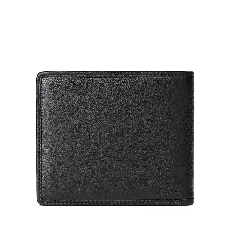 七匹狼钱包男士短款多卡位卡包横款钱夹真皮票夹折叠鹿皮革皮夹 精美礼盒送礼自用送父亲送男友生日礼物