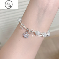 JiMi不二原创水晶手链轻奢小众设计女款夏季ins银色精致闺蜜生日轻日 S号(13-14.5cm手围偏瘦尺寸