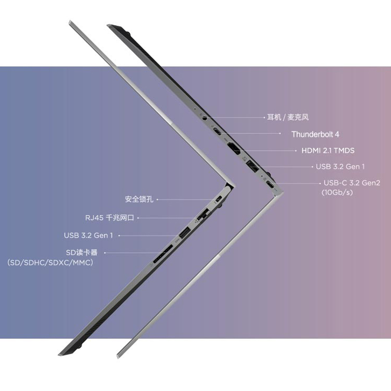 ThinkPad联想ThinkBook 14 2023 英特尔酷睿i5 轻薄笔记本电脑(13代标压i5-13500H/32G/1T固态/16:10 高清屏)