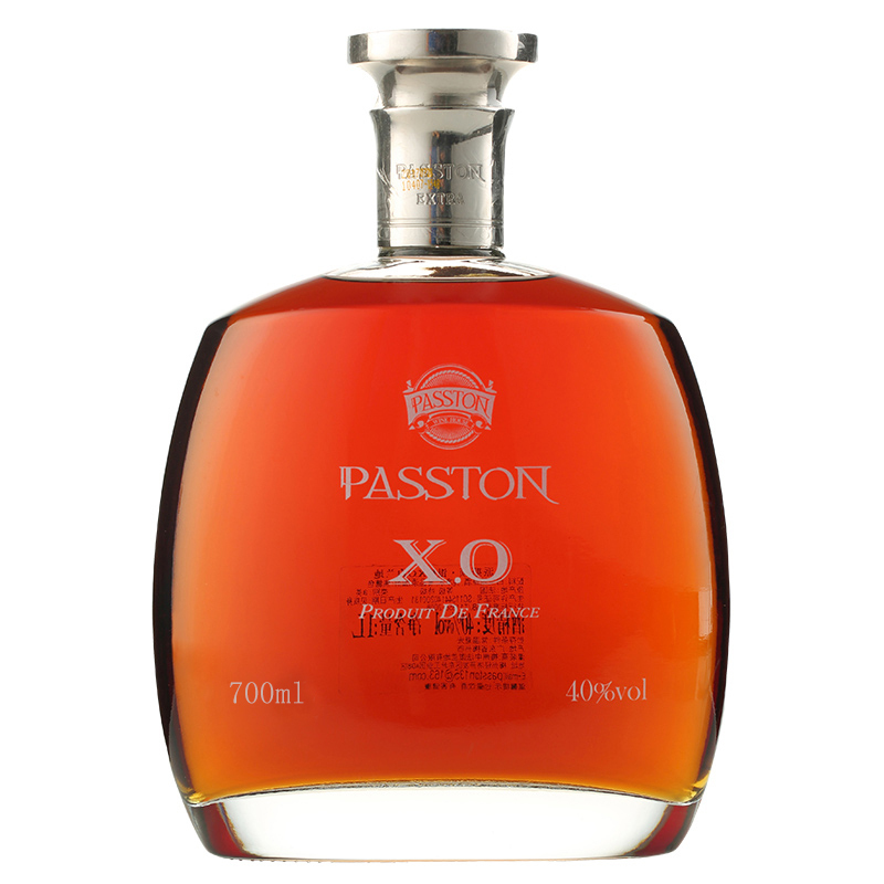 法国原酒进口洋酒 派斯顿PASSTON 银樽XO白兰地40度烈酒礼盒 700ml