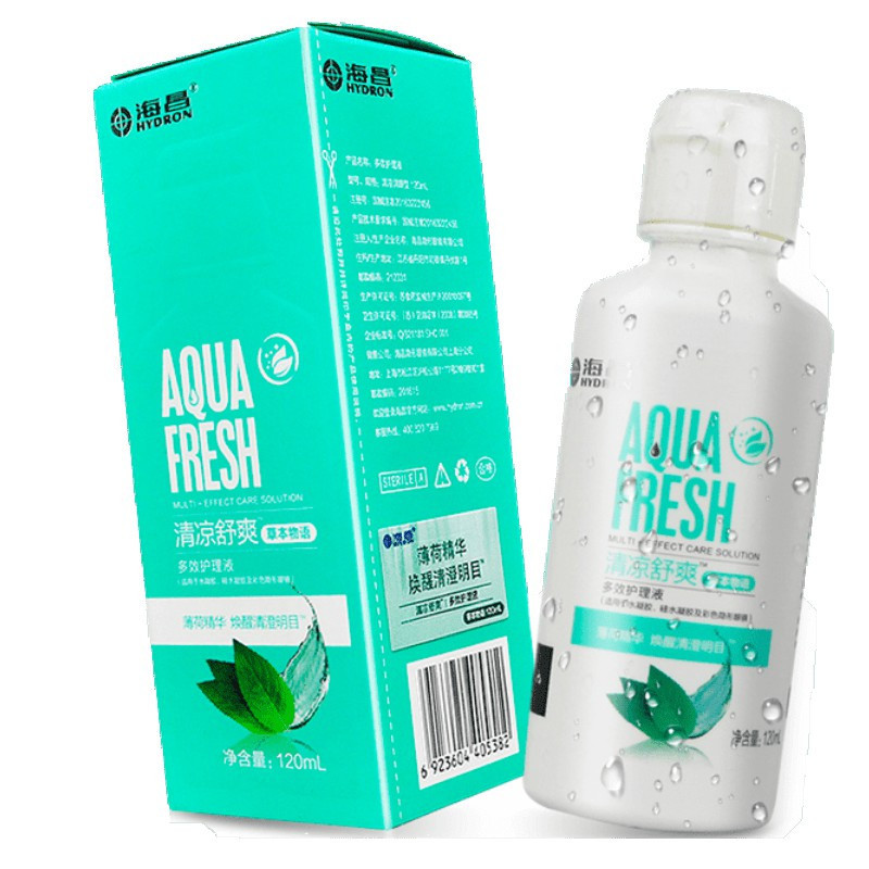 海昌清凉舒爽草本物语多效护理液120ml 海昌草本物语护理液 隐形眼镜护理液 美瞳护理液
