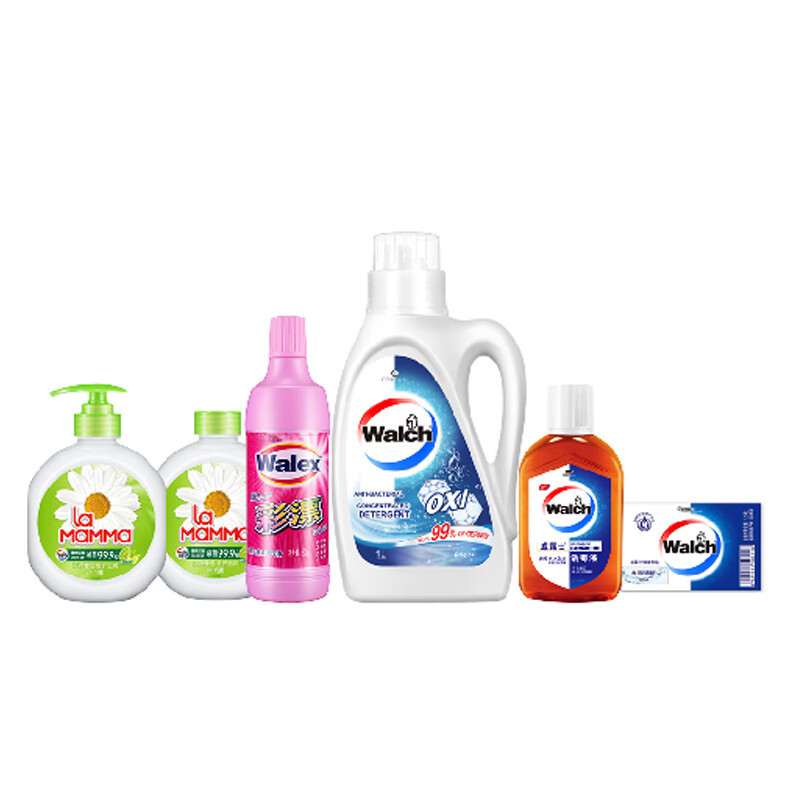 威露士(WaIch) 洗护清洁套装24ZSW02-BX(洗衣液+彩漂+香皂+消毒液+选手液)