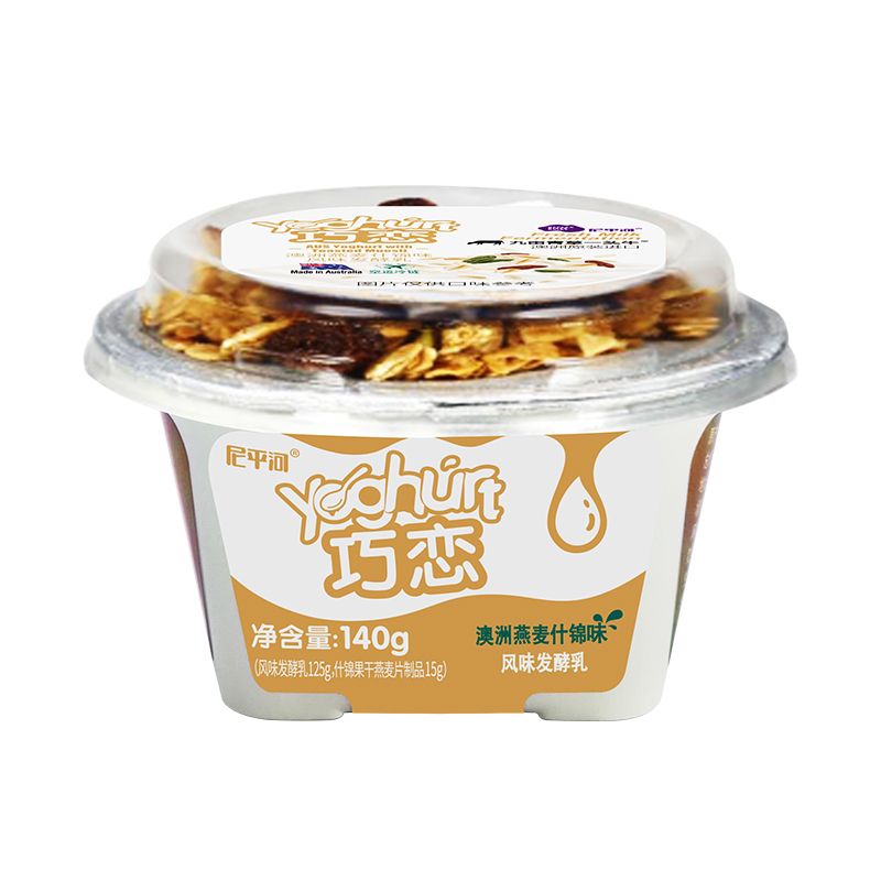 尼平河巧恋低温 燕麦什锦口味酸奶*4杯 澳洲进口 风味发酵乳