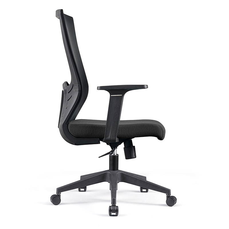 初嘉 CJ-7049办公椅转椅电脑椅网布学习椅中背职员椅 黑框高清大图