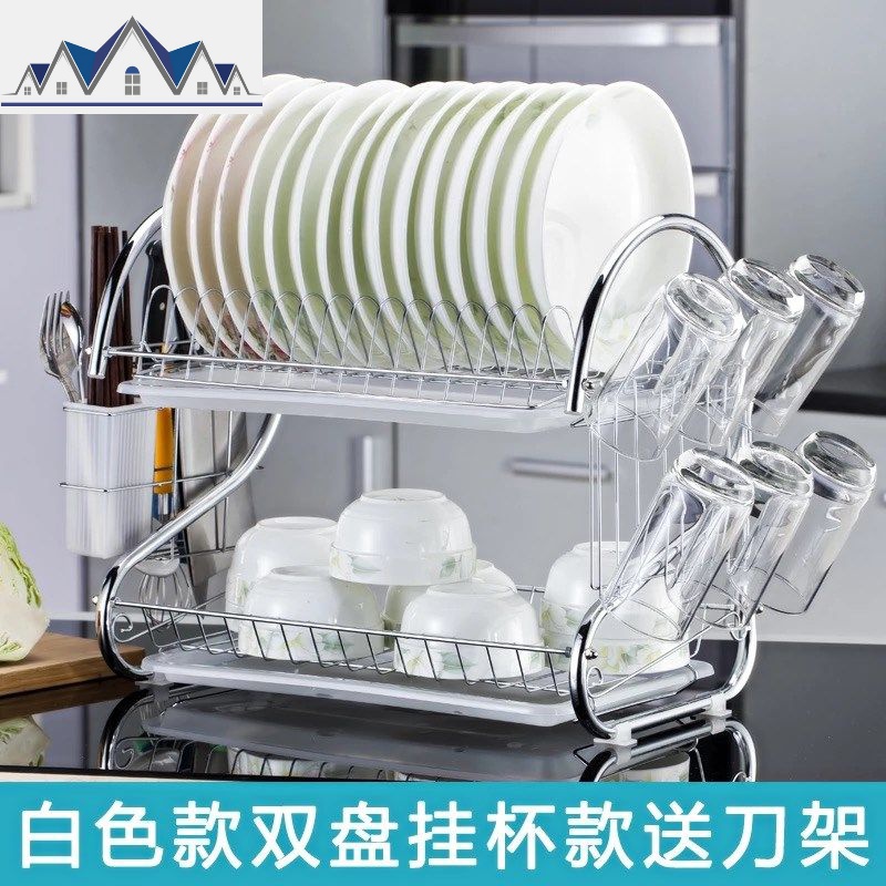厨房搁碗蓝栏放洗碗置物架凉淋碗碟利沥溧水立堆刷空插摆碗架 三维工匠高清大图