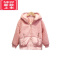 可莉允女童外套秋冬装2022新款卫衣儿童加厚棉衣大童女装女孩加绒秋冬款棉服