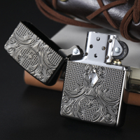 zippo打火机美国原装专柜正品 盔甲黑冰深雕花纹28956 正版代购zippo打火机防风煤油火机